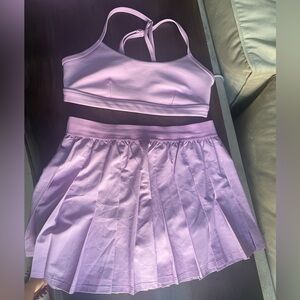 Alo Yoga SET Tennis Skirt NWOT & Intrigue Bra XS